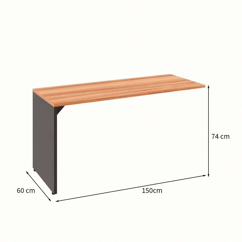 Mesa Dinâmica Shelf Nogal Sevilha e Preta 150 cm