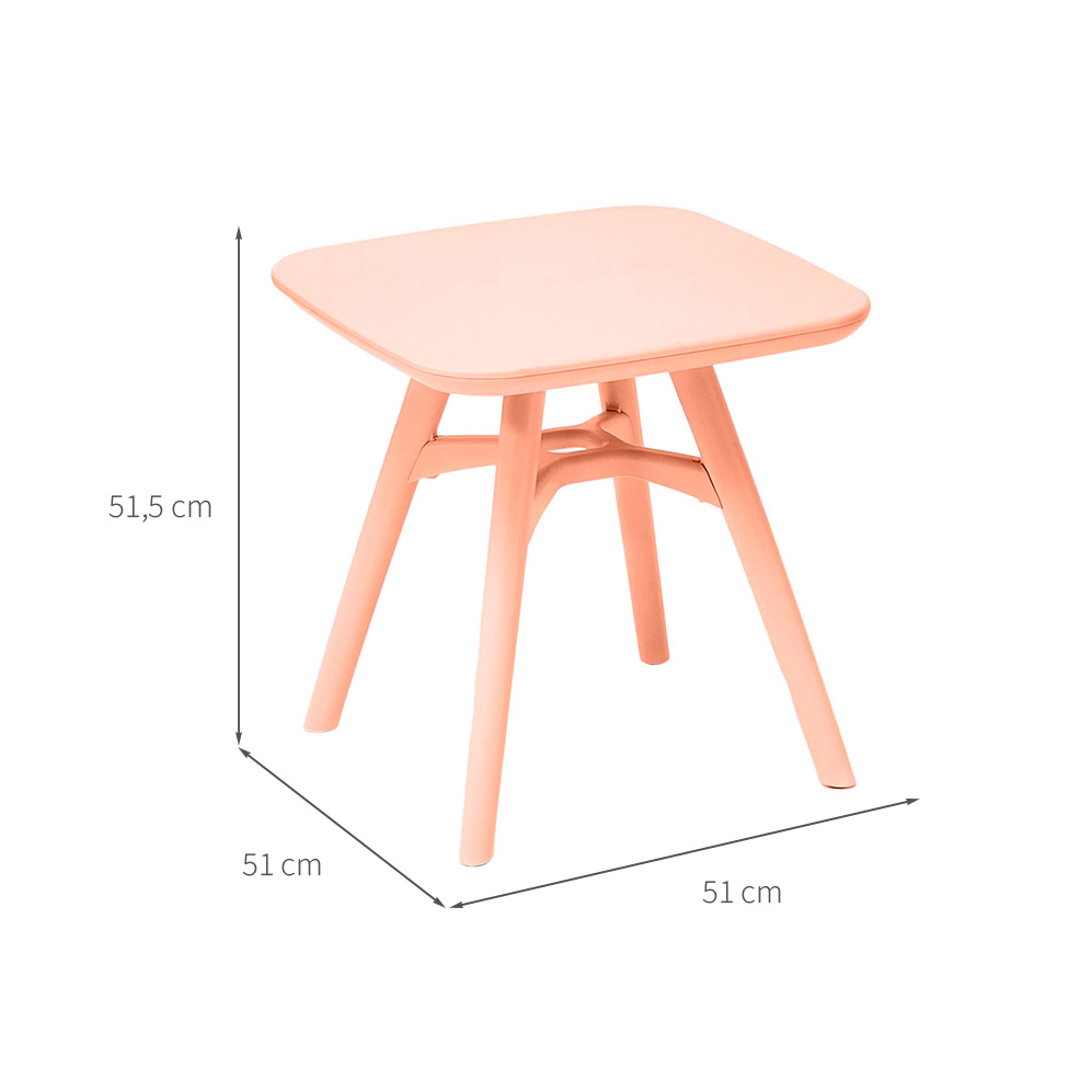 Mesa Infantil Quadrada Pipa Pêssego