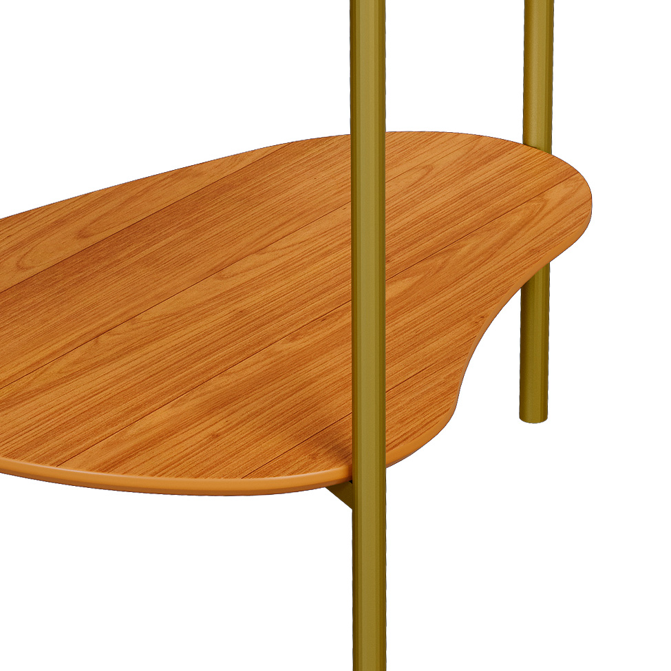 Mesa Lateral Ôrganica Meven 100% MDF Freijó
