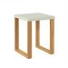 Mesa Lateral Lanes 100% MDF Off White e Freijó