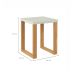 Mesa Lateral Lanes 100% MDF Off White e Freijó