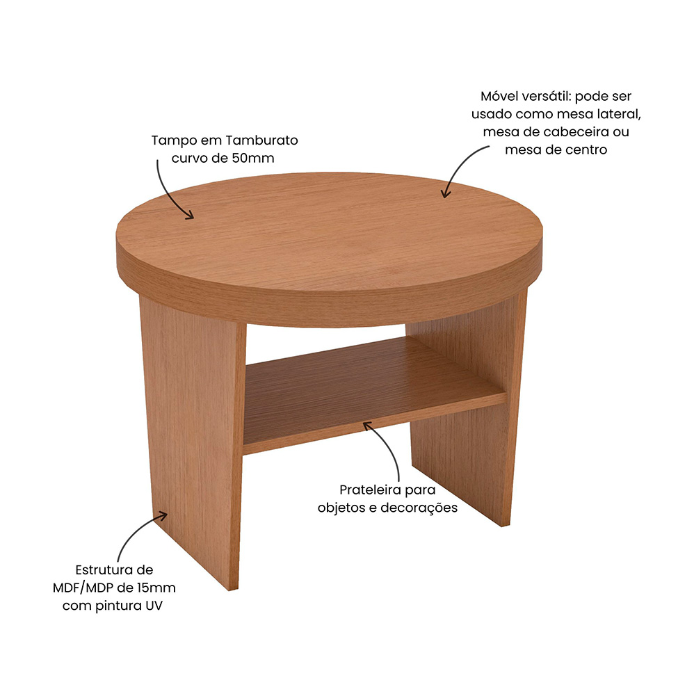 Mesa Lateral Magnum Cinamomo