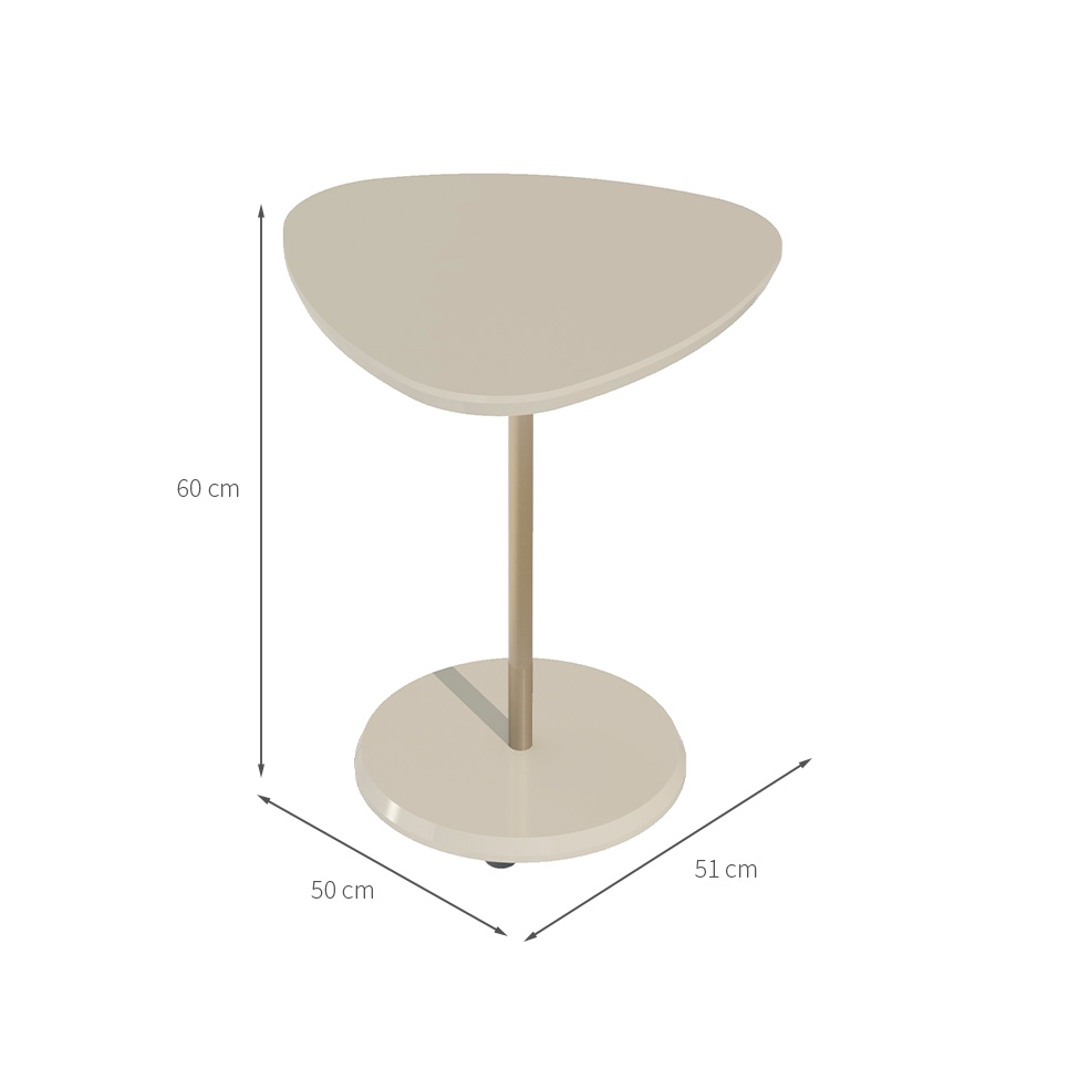 Mesa Lateral Orgânica Bel Off White