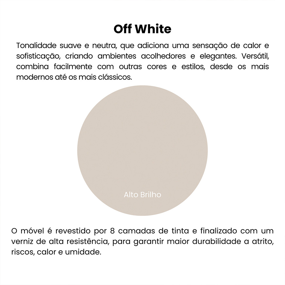 Mesa Lateral Orgânica Bel Off White