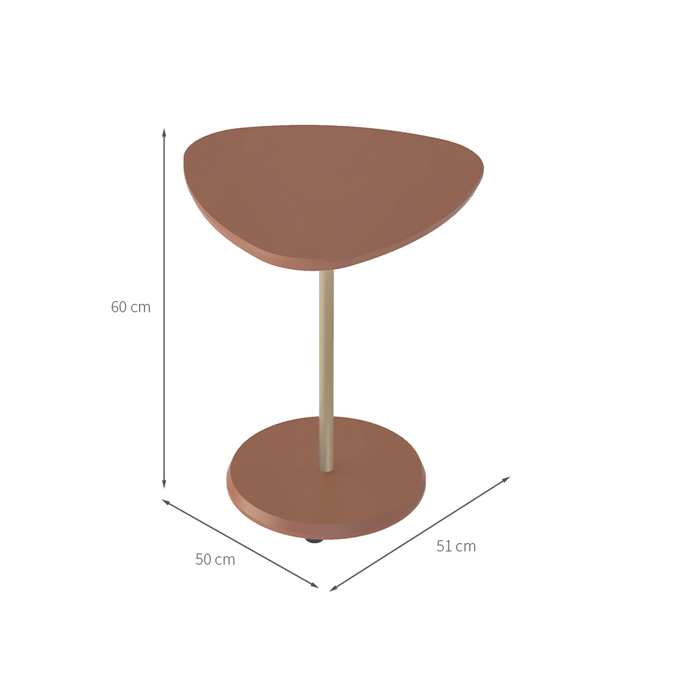 Mesa Lateral Orgânica Bel Terracota