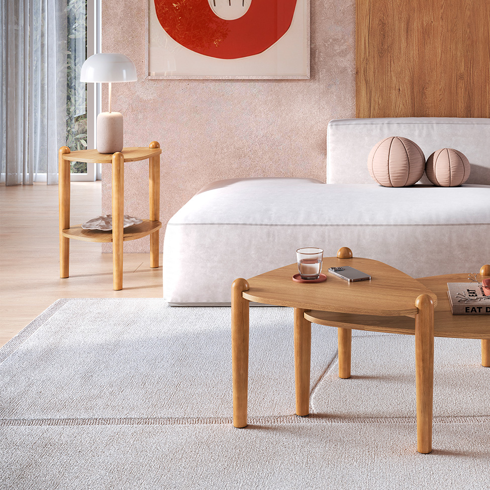 Mesa Lateral Orgânica Complementos Hanover 45 cm