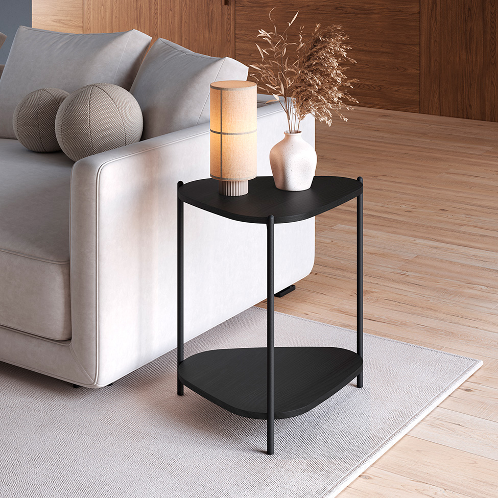 Mesa Lateral Orgânica Complementos Nero 44 cm