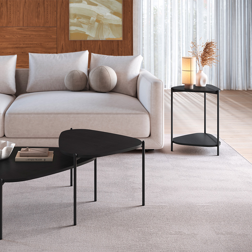 Mesa Lateral Orgânica Complementos Nero 44 cm
