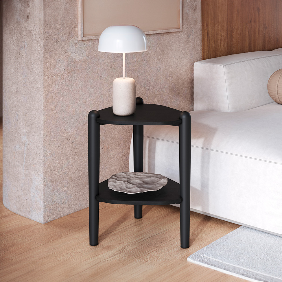 Mesa Lateral Orgânica Complementos Nero 45 cm