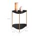 Mesa Lateral Orgânica Complementos Nero e Dourada 44 cm
