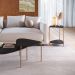Mesa Lateral Orgânica Complementos Nero e Dourada 44 cm