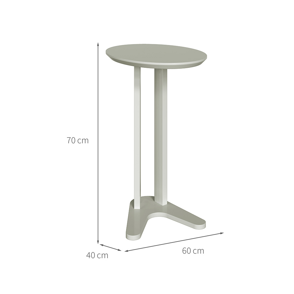 Mesa Lateral Oval Simon Off White