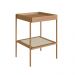Mesa Lateral Quadrada Oslo Hanover e Dourada