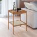Mesa Lateral Quadrada Oslo Hanover e Dourada