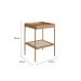 Mesa Lateral Quadrada Oslo Hanover e Dourada