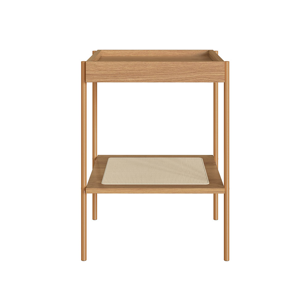 Mesa Lateral Quadrada Oslo Hanover e Dourada