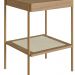 Mesa Lateral Quadrada Oslo Hanover e Dourada
