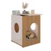 Mesa Lateral Quadrada Pet 1 GV Carvalho e Off White
