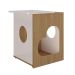 Mesa Lateral Quadrada Pet 1 GV Carvalho e Off White