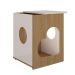 Mesa Lateral Quadrada Pet 1 GV Carvalho e Off White