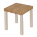 Mesa Lateral Quadrada UP Carvalho e Off White