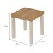 Mesa Lateral Quadrada UP Carvalho e Off White