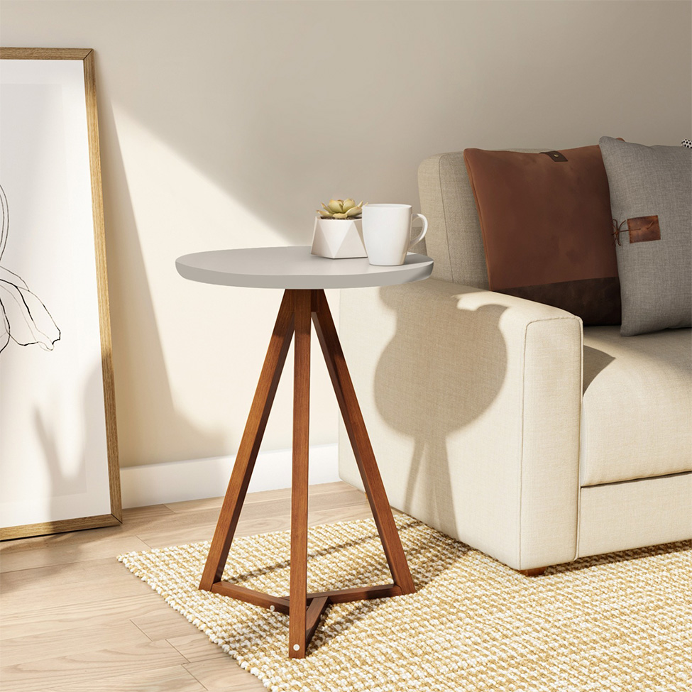 Mesa Lateral Redonda Classic Gianduia e Nature