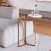 Mesa Lateral Redonda Complementos Hanover e Dourada 44 cm