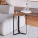 Mesa Lateral Redonda Complementos Hanover e Preta 44 cm