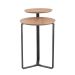 Mesa Lateral Redonda Complementos Hanover e Preta 44 cm