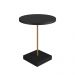 Mesa Lateral Redonda Complementos Nero e Dourada 52x45 cm