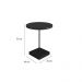 Mesa Lateral Redonda Complementos Nero e Preta 52x45 cm