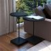 Mesa Lateral Redonda Complementos Nero e Preta 52x45 cm