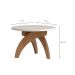 Mesa Lateral Redonda Jade Cinamomo e Off White 47 cm