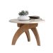 Mesa Lateral Redonda Jade Cinamomo e Off White 47 cm