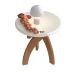 Mesa Lateral Redonda Jade Cinamomo e Off White 52 cm