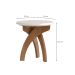 Mesa Lateral Redonda Jade Cinamomo e Off White 52 cm
