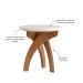 Mesa Lateral Redonda Jade Cinamomo e Off White 52 cm