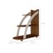 Mesa Lateral Retangular Andes Cedro e Off White