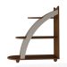 Mesa Lateral Retangular Andes Cedro e Off White