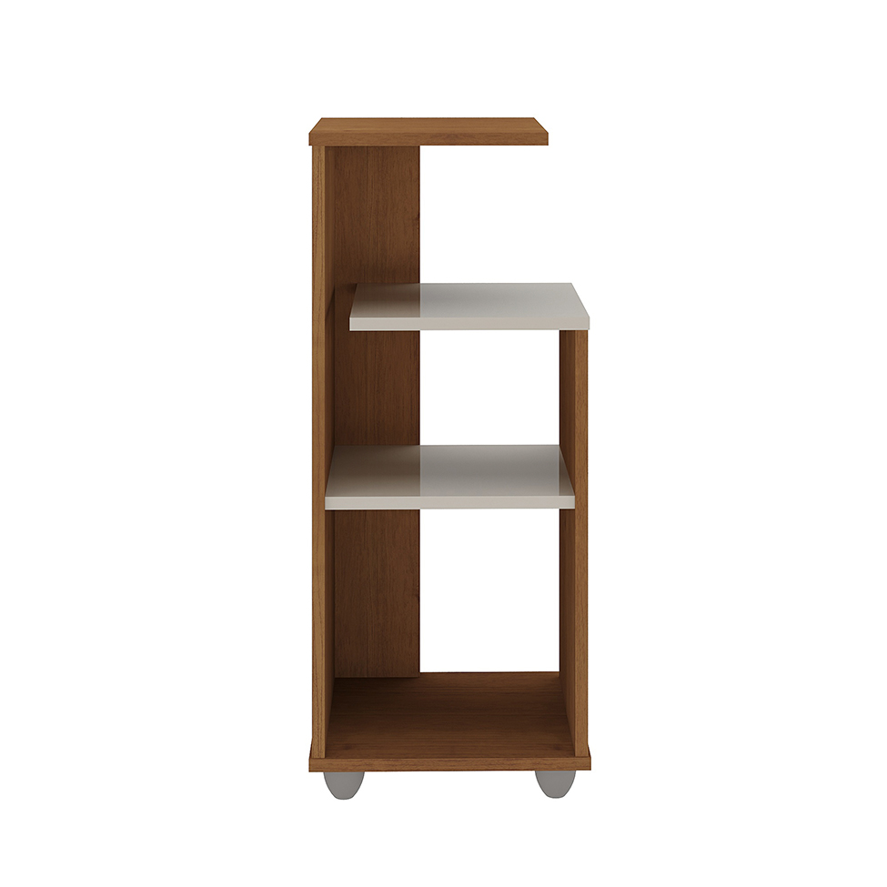 Mesa Lateral Retangular Bis Cinamomo e Off White