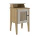 Mesa Lateral Retangular Charlotte 1 PT Carvalho e Off White