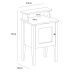 Mesa Lateral Retangular Charlotte 1 PT Carvalho e Off White