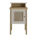 Mesa Lateral Retangular Charlotte 1 PT Carvalho e Off White