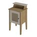Mesa Lateral Retangular Charlotte 1 PT Carvalho e Off White