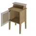 Mesa Lateral Retangular Charlotte 1 PT Carvalho e Off White