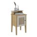 Mesa Lateral Retangular Charlotte 1 PT Carvalho e Off White