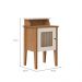Mesa Lateral Retangular Charlotte 1 PT Cinamomo e Off White