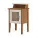 Mesa Lateral Retangular Charlotte 1 PT Cinamomo e Off White