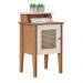 Mesa Lateral Retangular Charlotte 1 PT Cinamomo e Off White